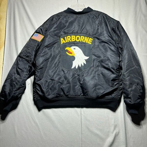 Vintage US‎ Army Airborne Flight Bomber Jacket Men’s XL - Picture 1 of 8